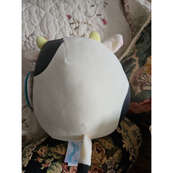 Squishmallow Connor the Cow 7-8" AUTHENTIC Kellytoy Soft Plush NWT - Picture 4 of 4